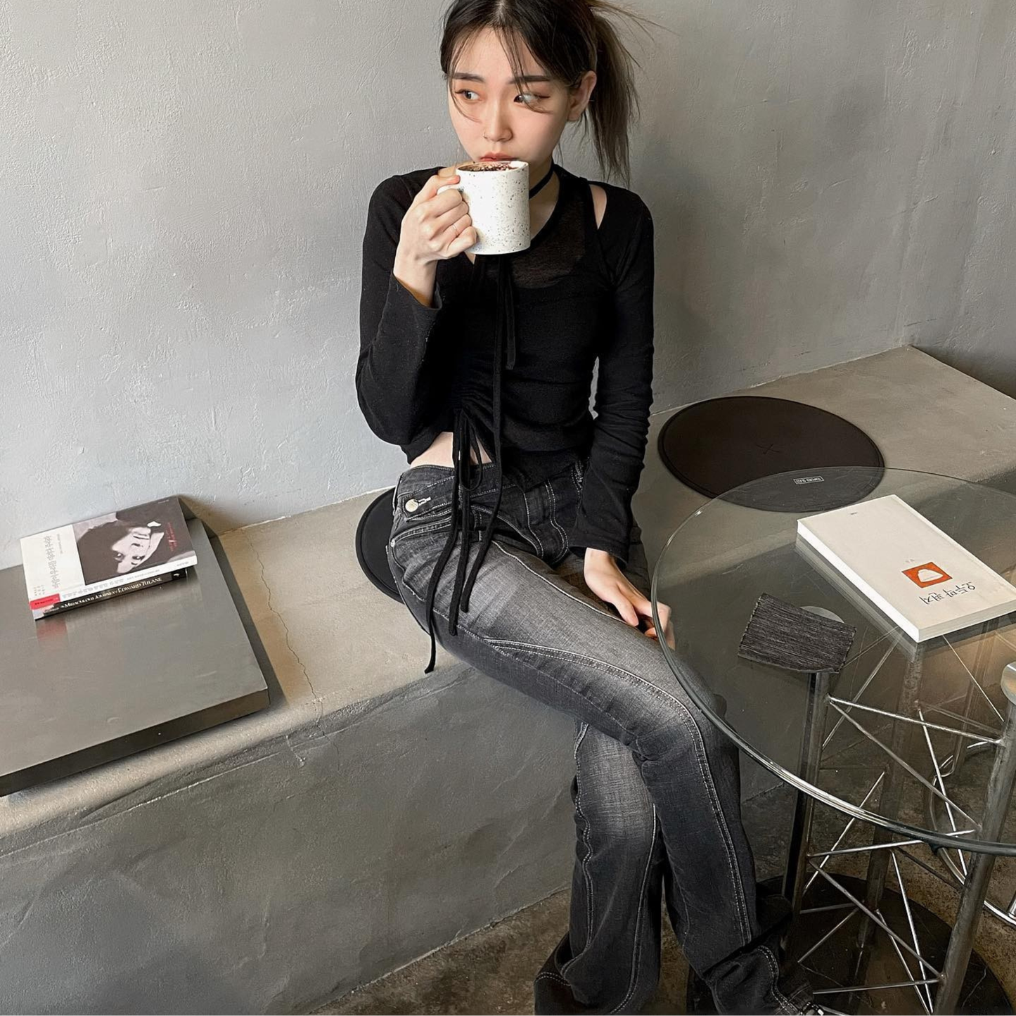 Asymmetric Flare Jeans