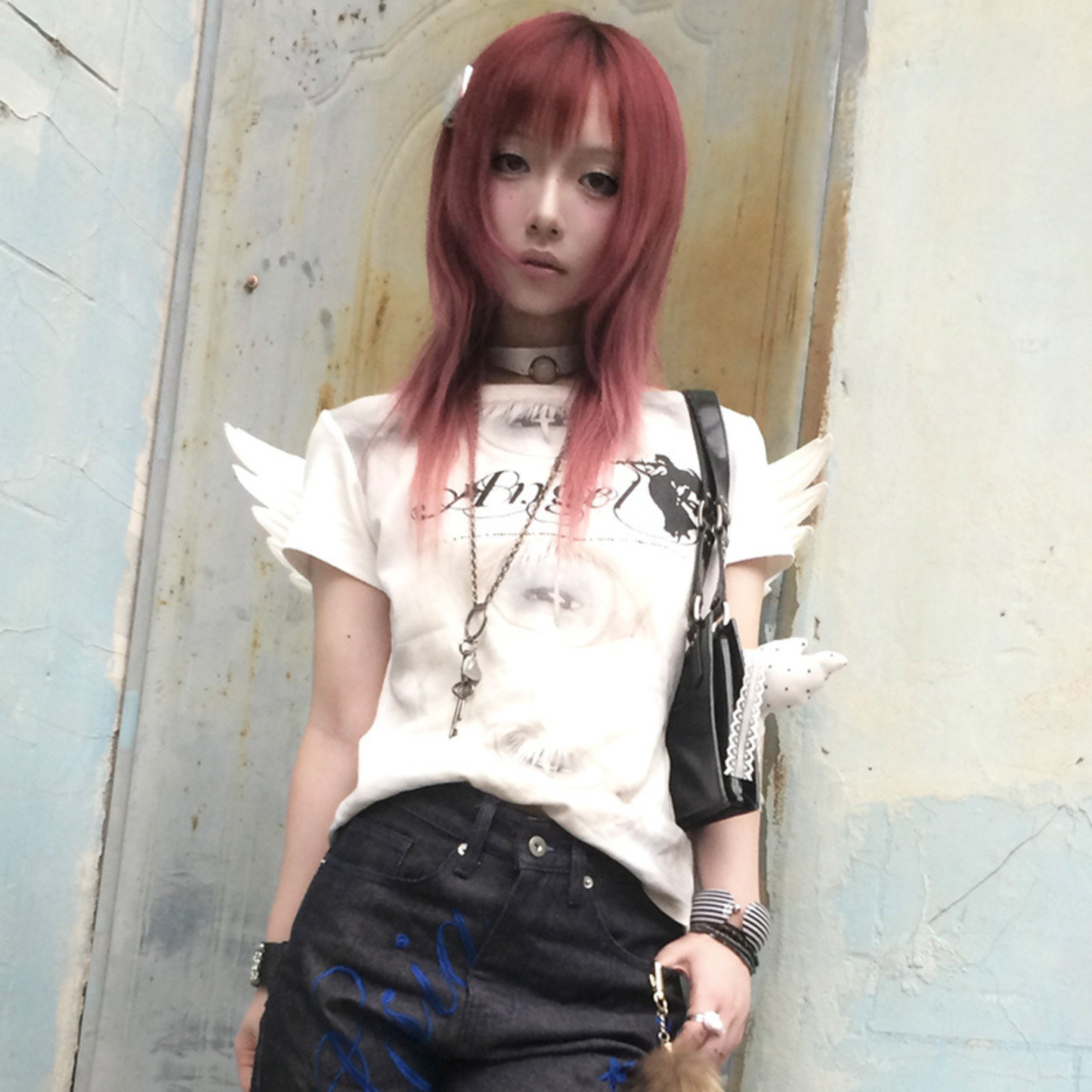 Angel Wing Tee  Y2K Fairycore Grunge Top
