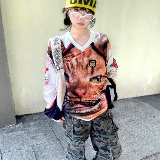 Kitten Print Jersey
