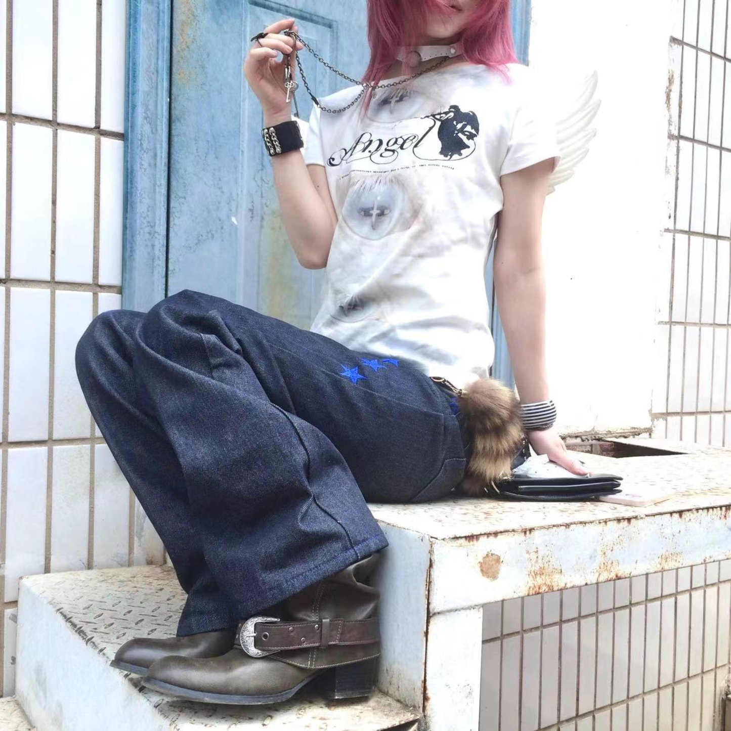 Angel Wing Tee  Y2K Fairycore Grunge Top