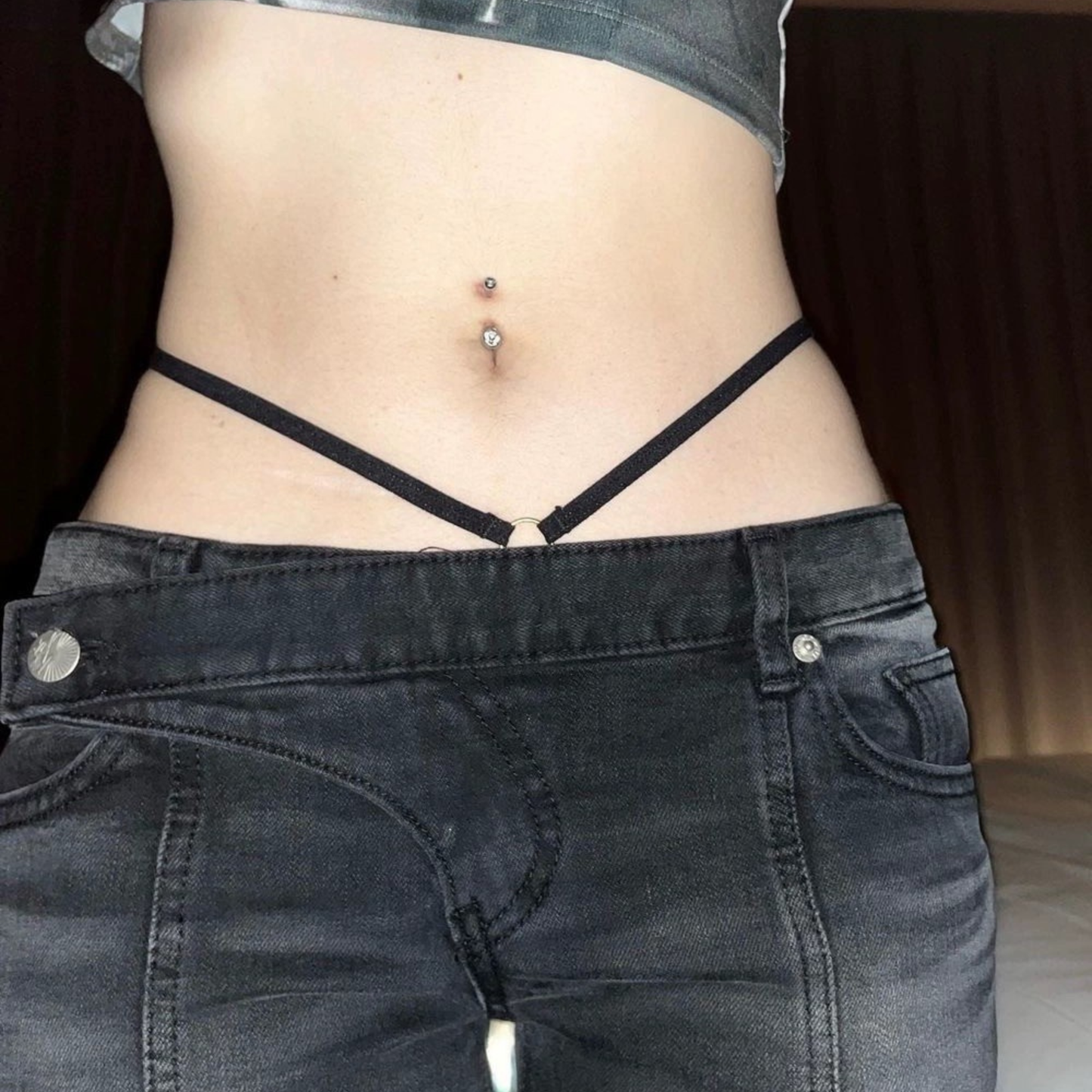 Asymmetric Flare Jeans