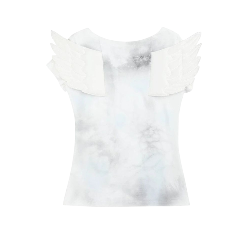 Angel Wing Tee  Y2K Fairycore Grunge Top