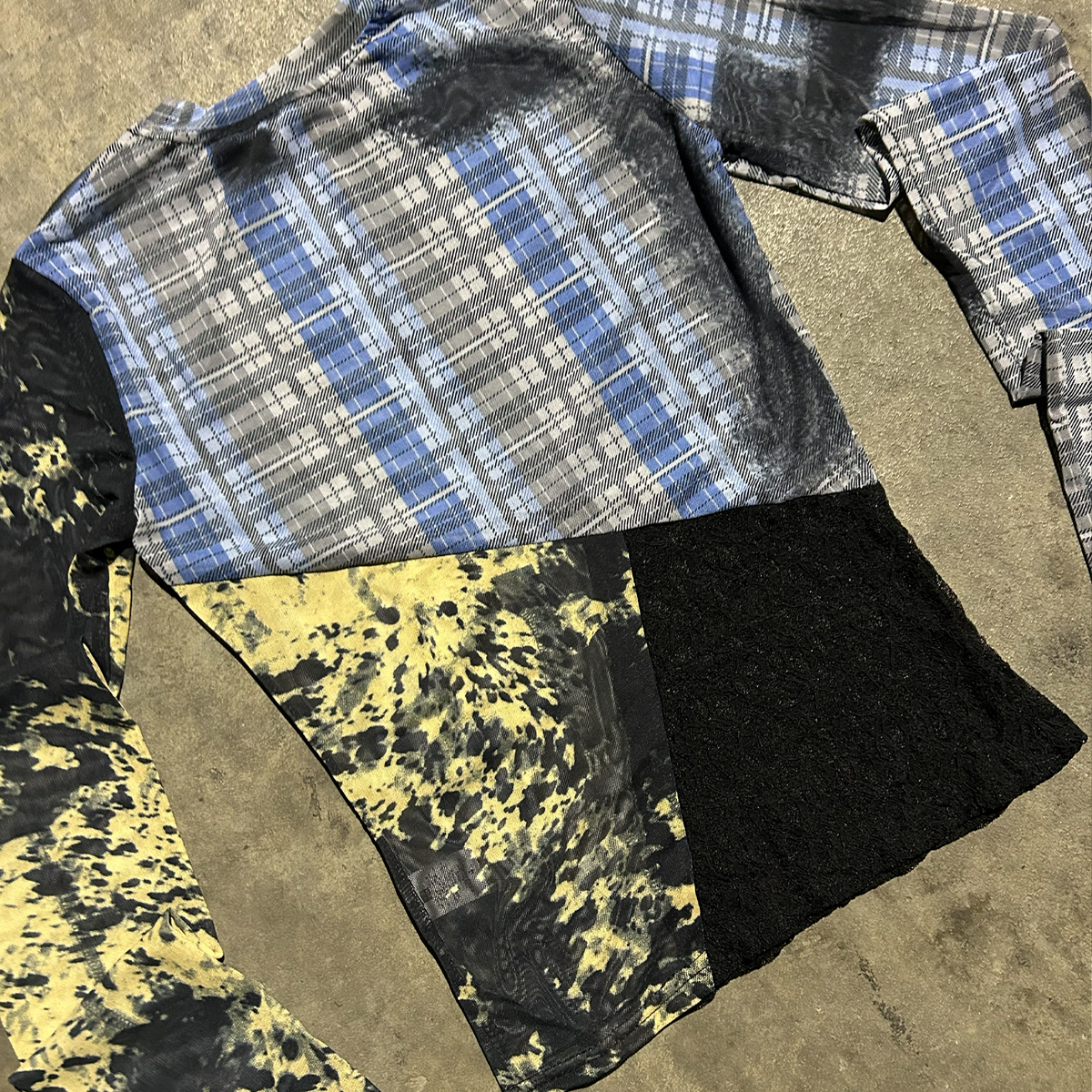 Patchwork Mesh Top